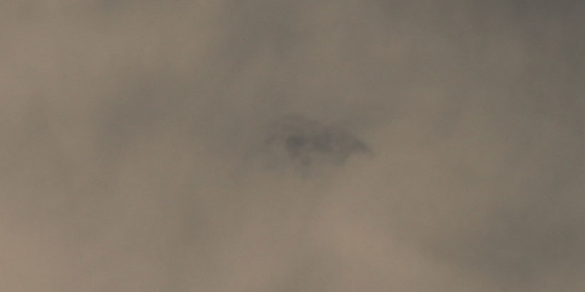 Strange cloud manifestation inside another cloud (negative)