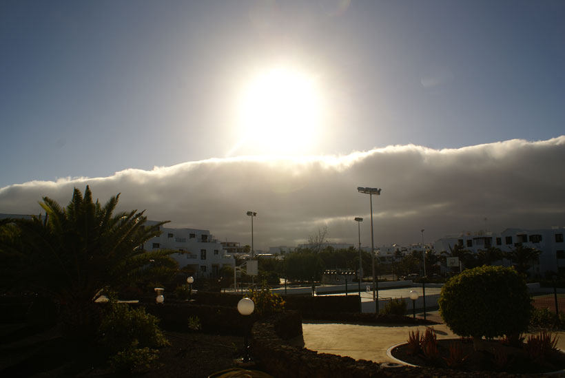 Horizontal stratocumulus cloud above Lanzarote coast (1)