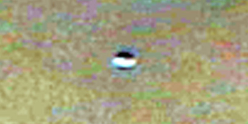 Sphere UFO with tinted windows (magnification)/negative