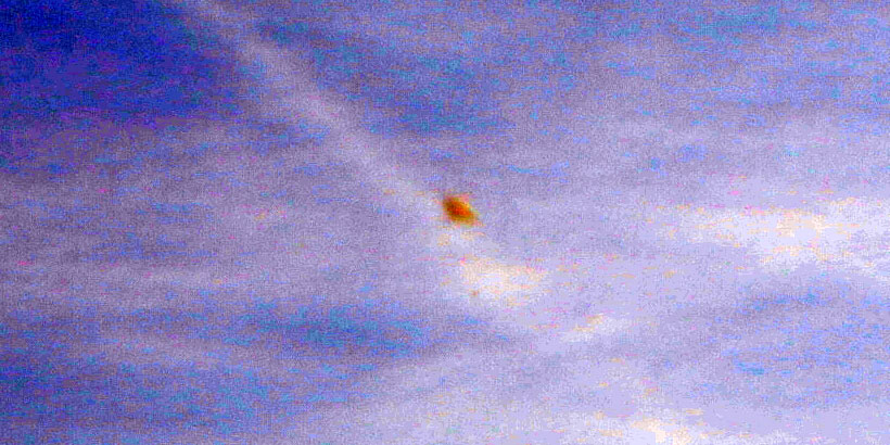 Unidentified flying object leaving mystery substance