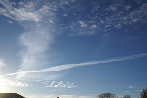 Aviation contrail dissolution DSC01957