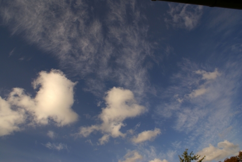 Cumulus and Cirrocumulus clouds