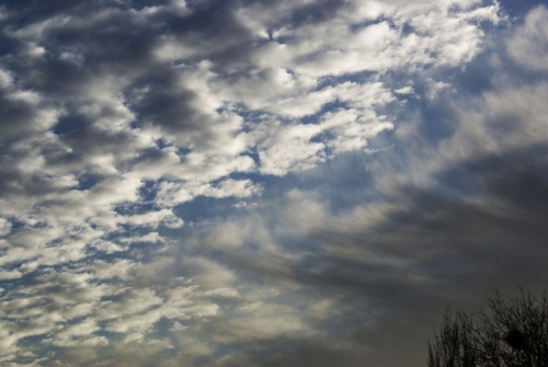 Altocumulus and Cirrus clouds meet DSC05187